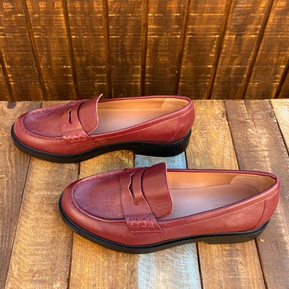 SOLD Nordstrom Lafayette Maroon Penny Loafers - Picture 4 of 15